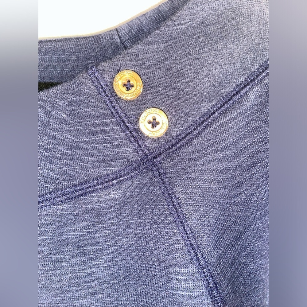 Lilly Pulitzer Women’s Medium Navy Blue Dress with Button Accents - Picture 3 of 6